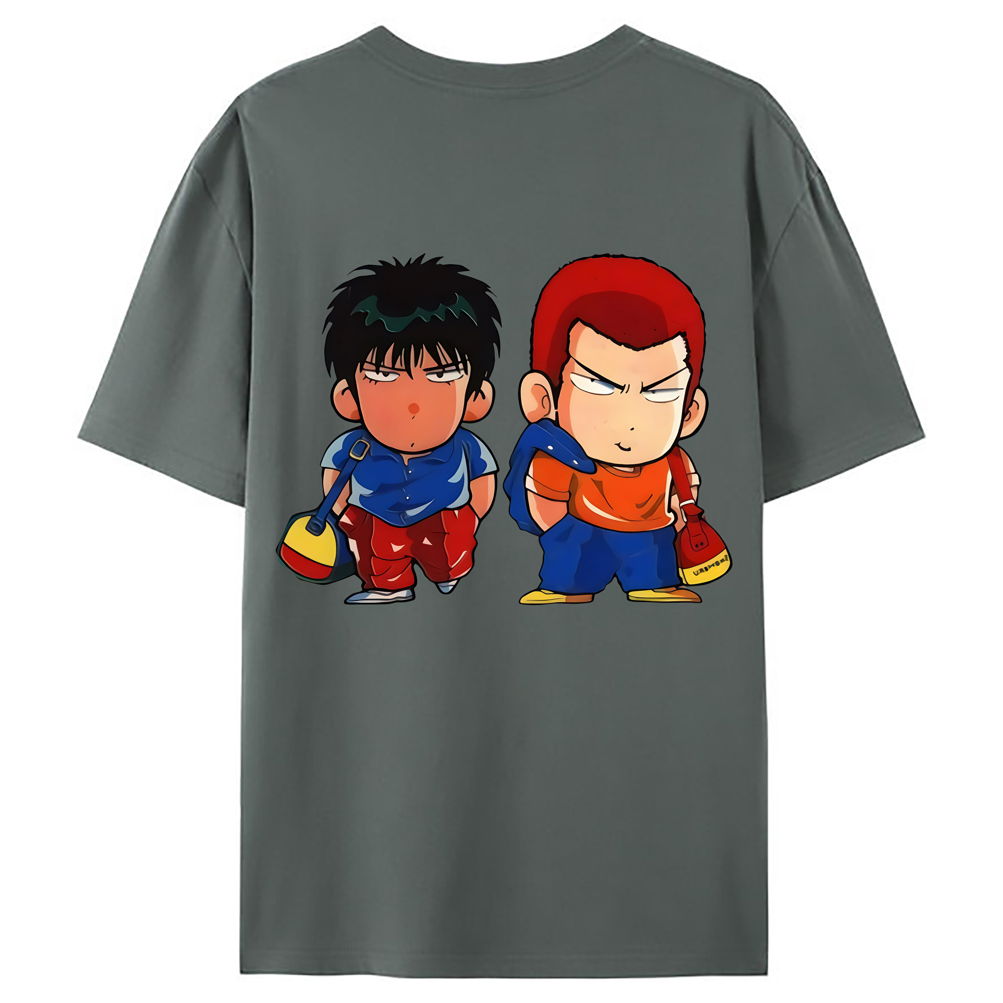 （画像用） SLAM DUNK／スラムダンク 綿100％ メンズ半袖Tシャツ（バックプリント） 通気性